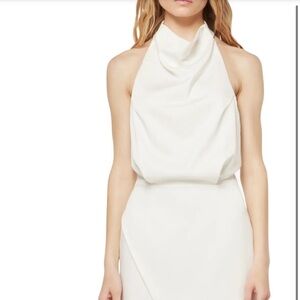 Elliatt camo asymmetrical white dress